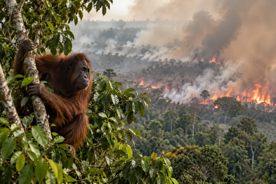 Indonesia’s Wildfires Threaten Orangutans 기사 대표 사진
